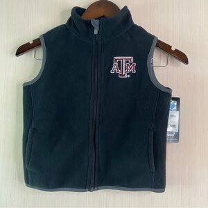 NWT Gen2 NCAA Youth Texas A&M Aggies Scrimmage Black Fleece Vest Youth Medium